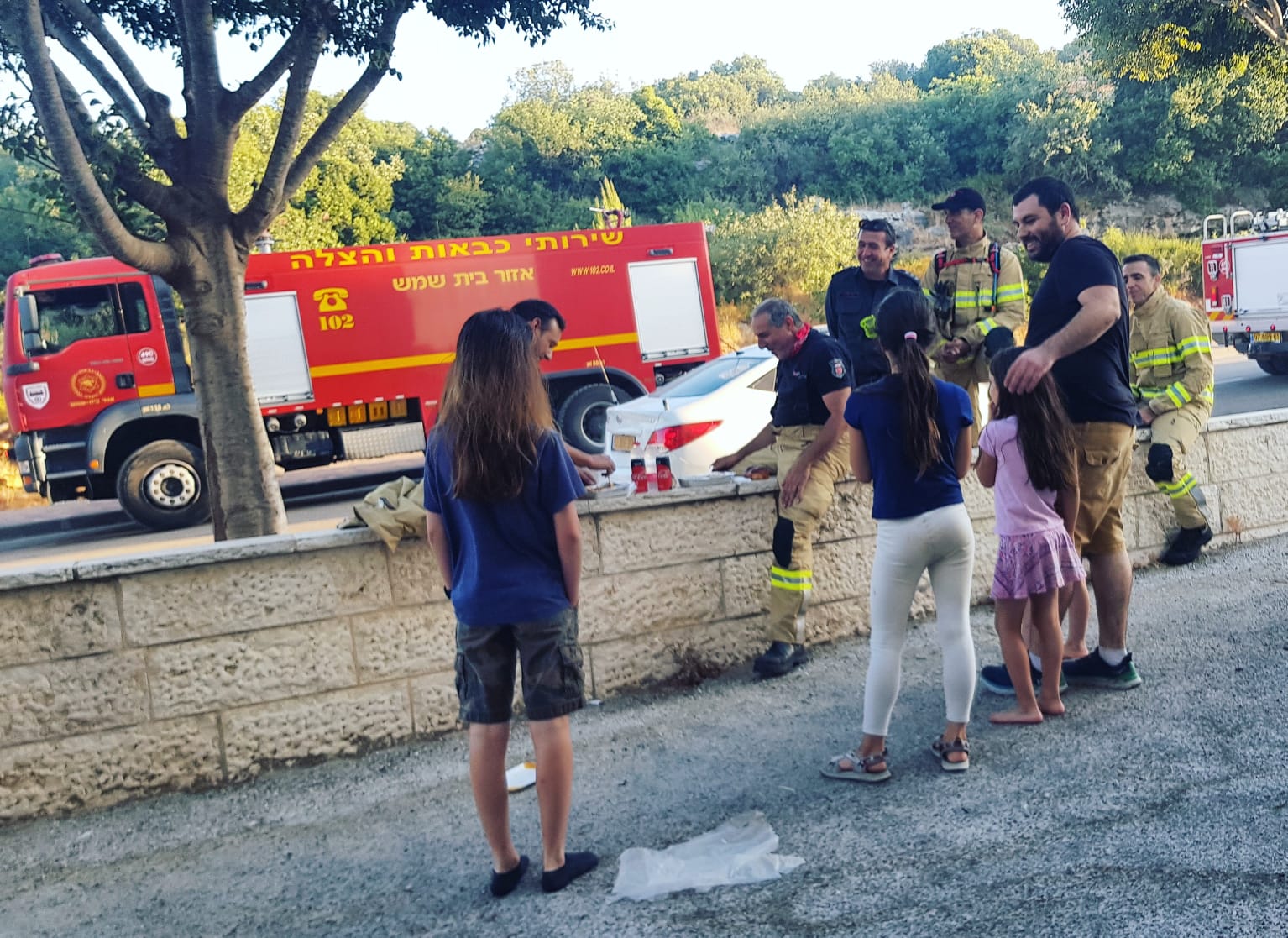 In awe of nature, fire, and humans – another day in Tzur Hadassah.